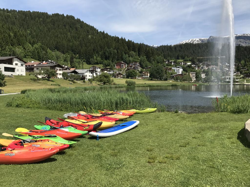Ferienwohnung Laax Mit Traumblick, Grossem Balkon Und Terrasse Exterior foto